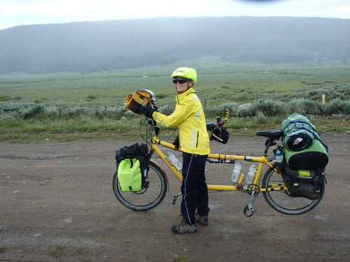 GDMBR: We had to put on our rain suits and we rode through two different rain cells.